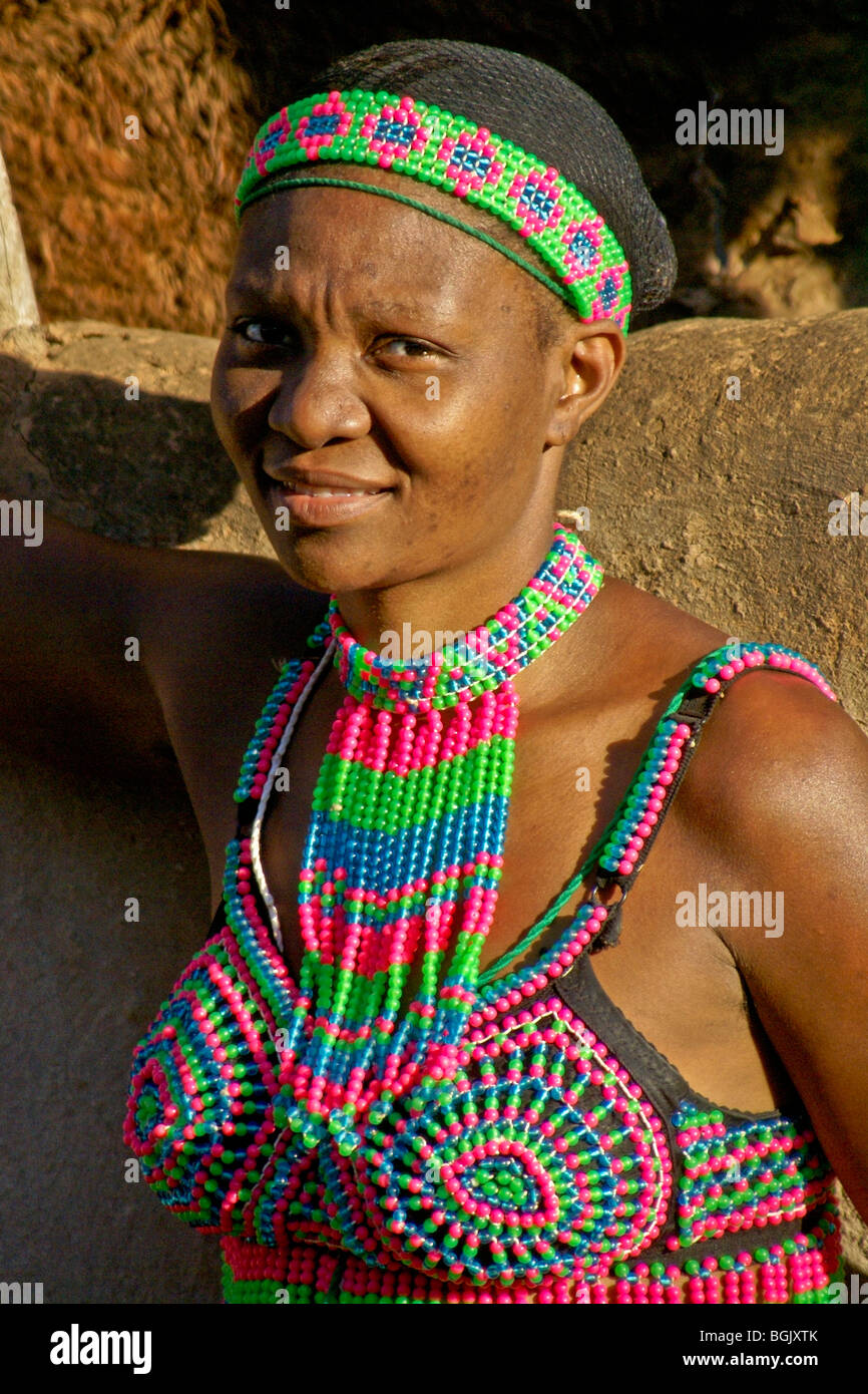 black dress with zulu beads