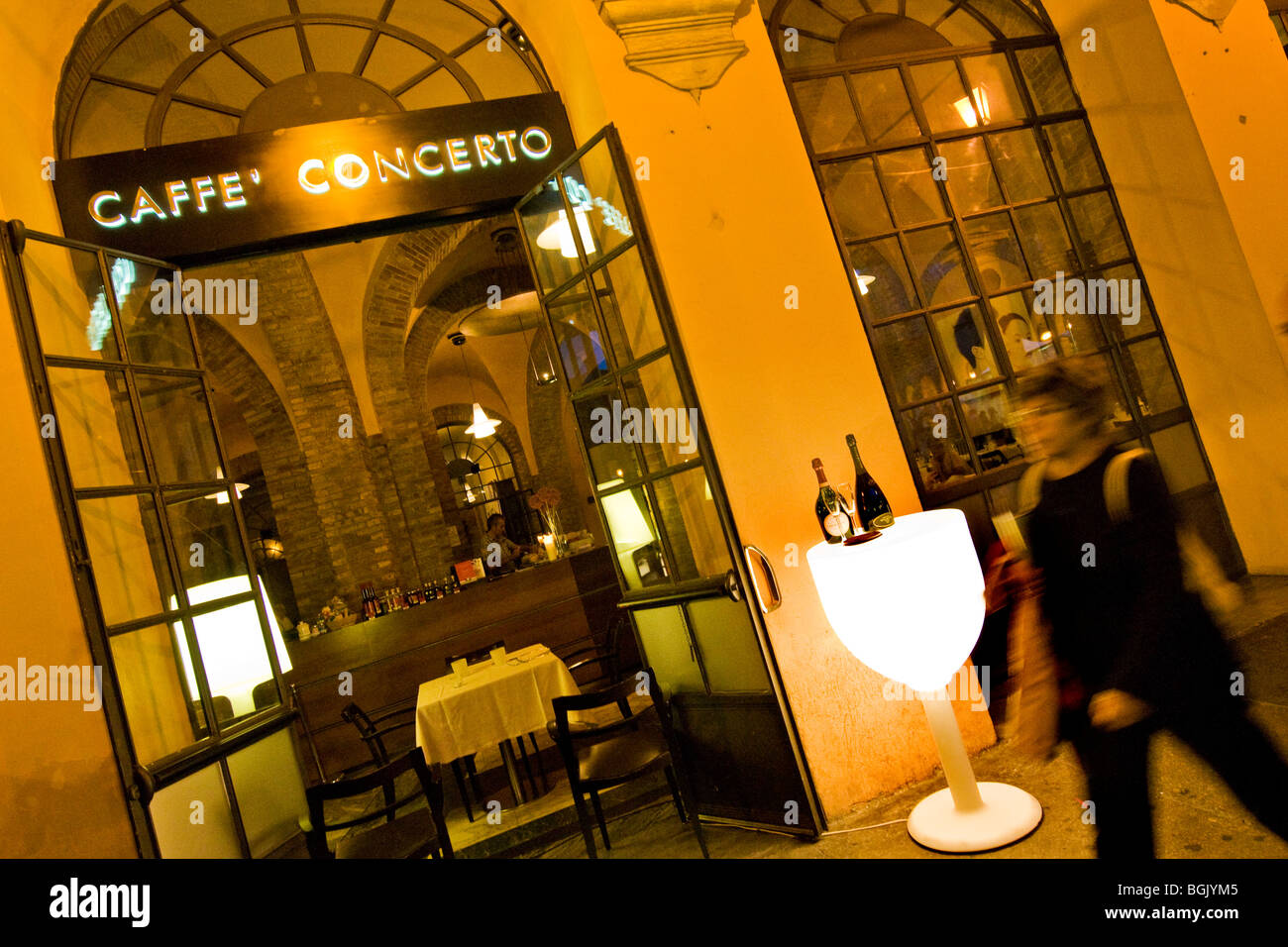 Caffè Concerto, Piazza Grande, Modena, Italy Stock Photo