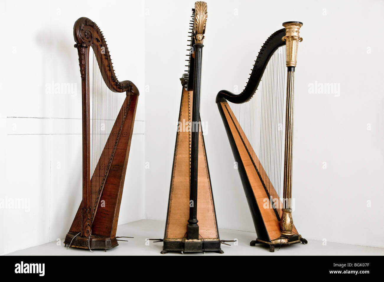 Three Harps Stock Photo