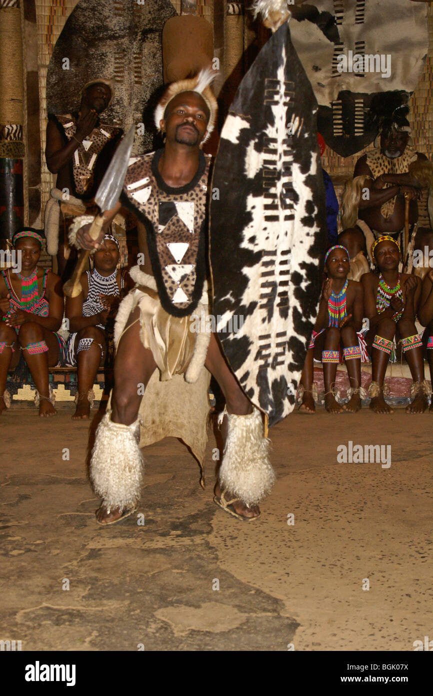 Zulu warrior dancing, Shakaland, South Africa Stock Photo Alamy