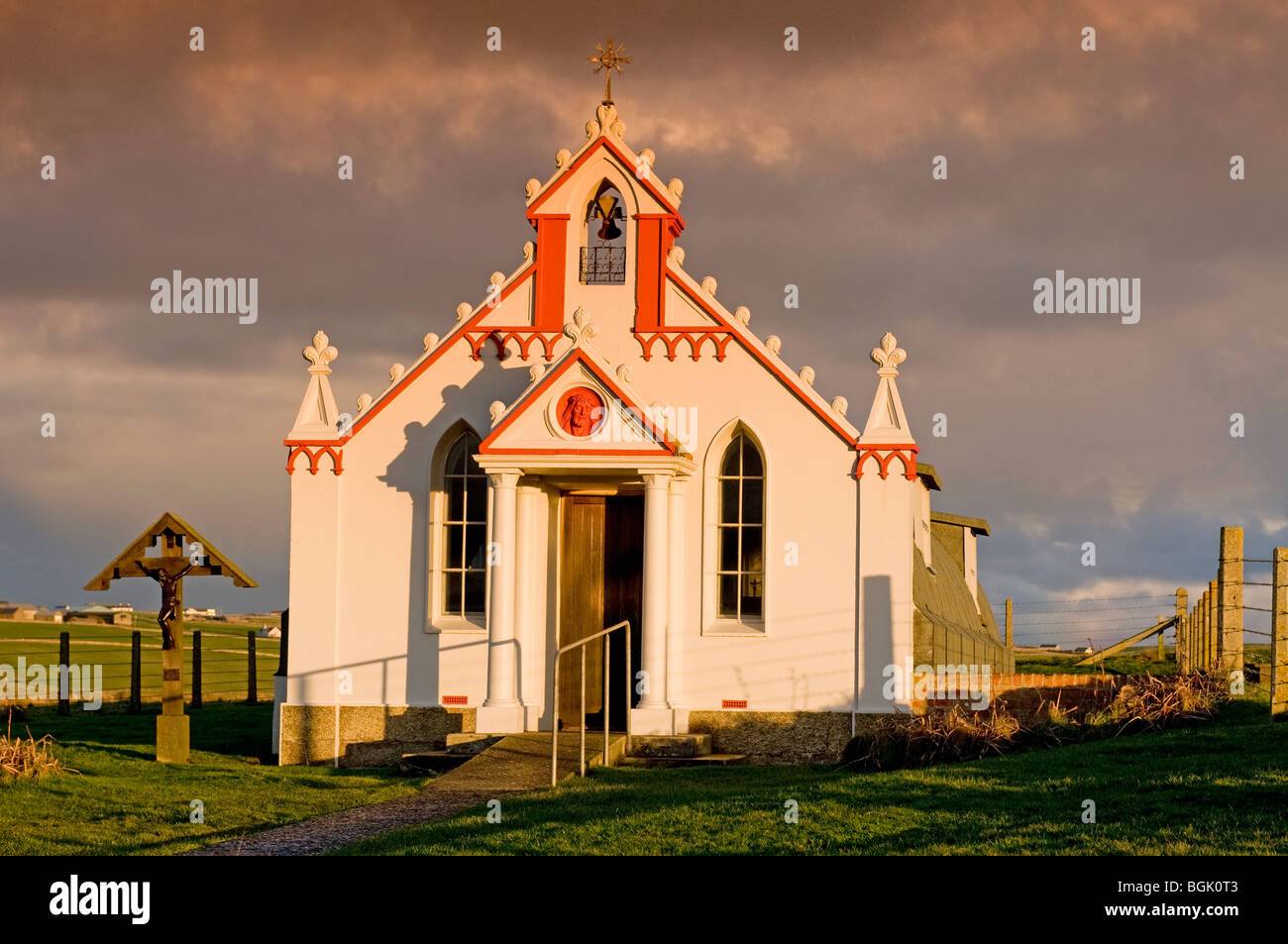 The famous Italian Chapel on Lamb Holm Mainland Orkney Highland Region Scotland.  SCO 5846 Stock Photo