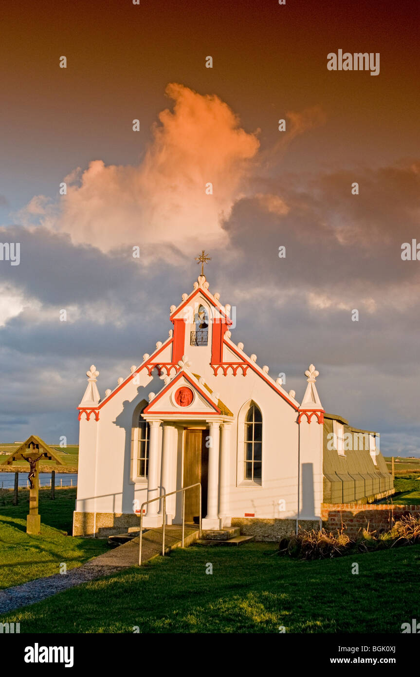 The famous Italian Chapel on Lamb Holm Mainland Orkney Highland Region Scotland.  SCO 5847 Stock Photo