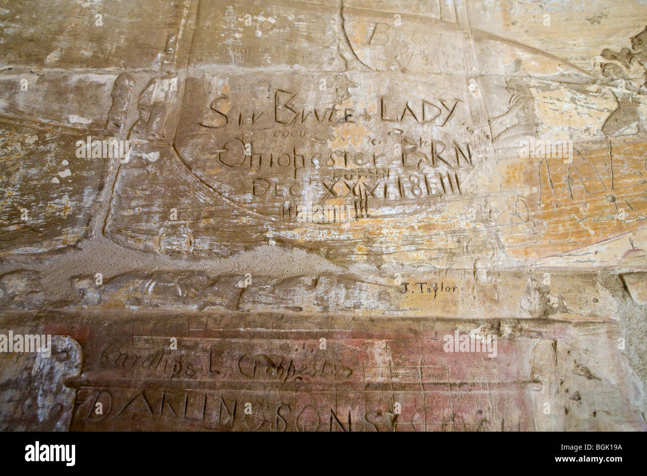 The small single chamber temple built by Tuthmose IV and Amenhotep III. At El Kab, South of Luxor, Egypt Stock Photo