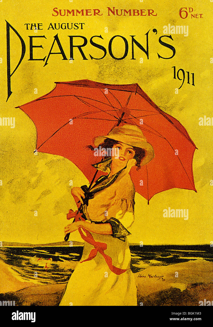 PEARSONS'S MAGAZINE Cover of the August 1911 edition of the English magazine which specialised in literature and politics Stock Photo