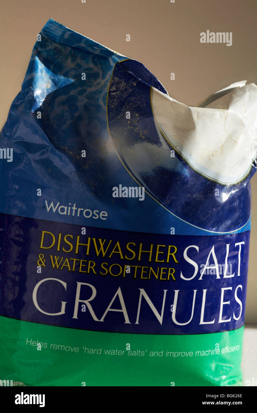 Waitrose dishwasher and water softener salt granules hires stock