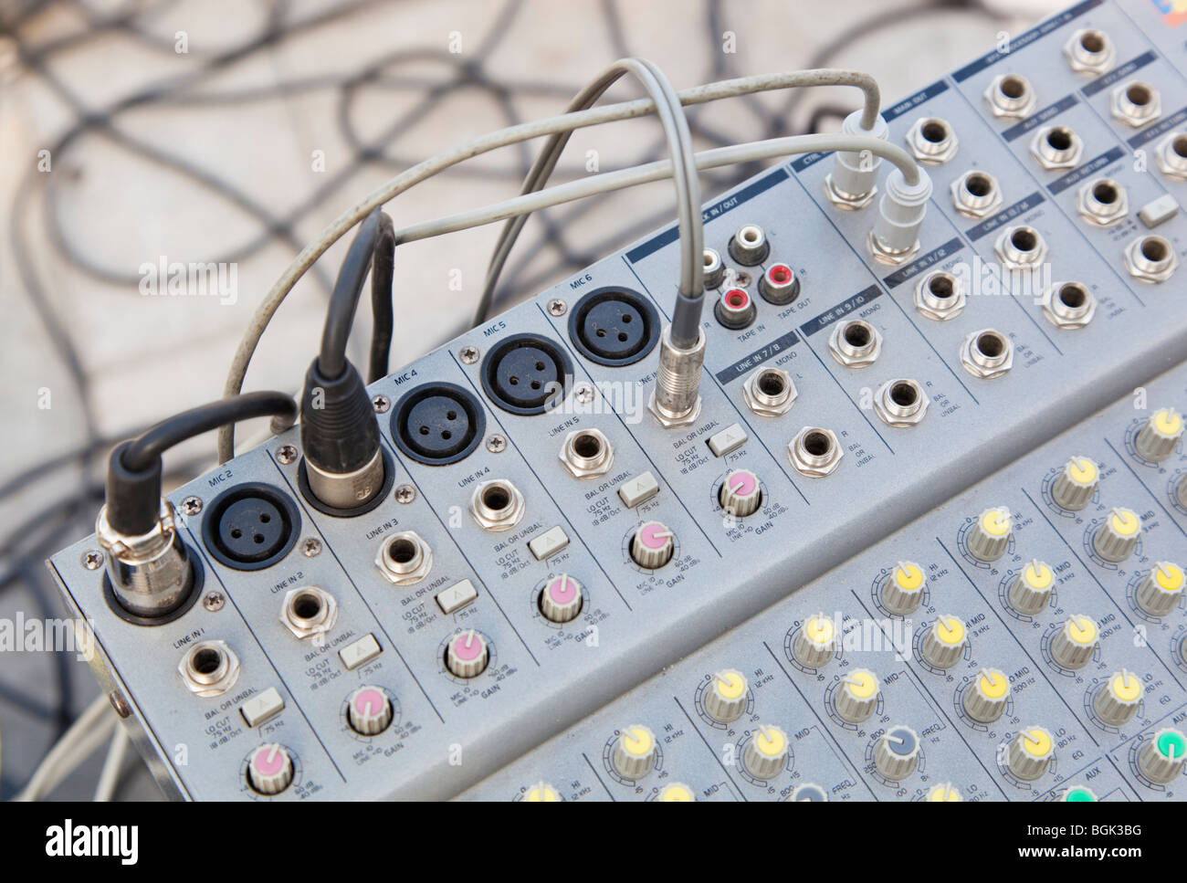 Music mixing board Stock Photo Alamy