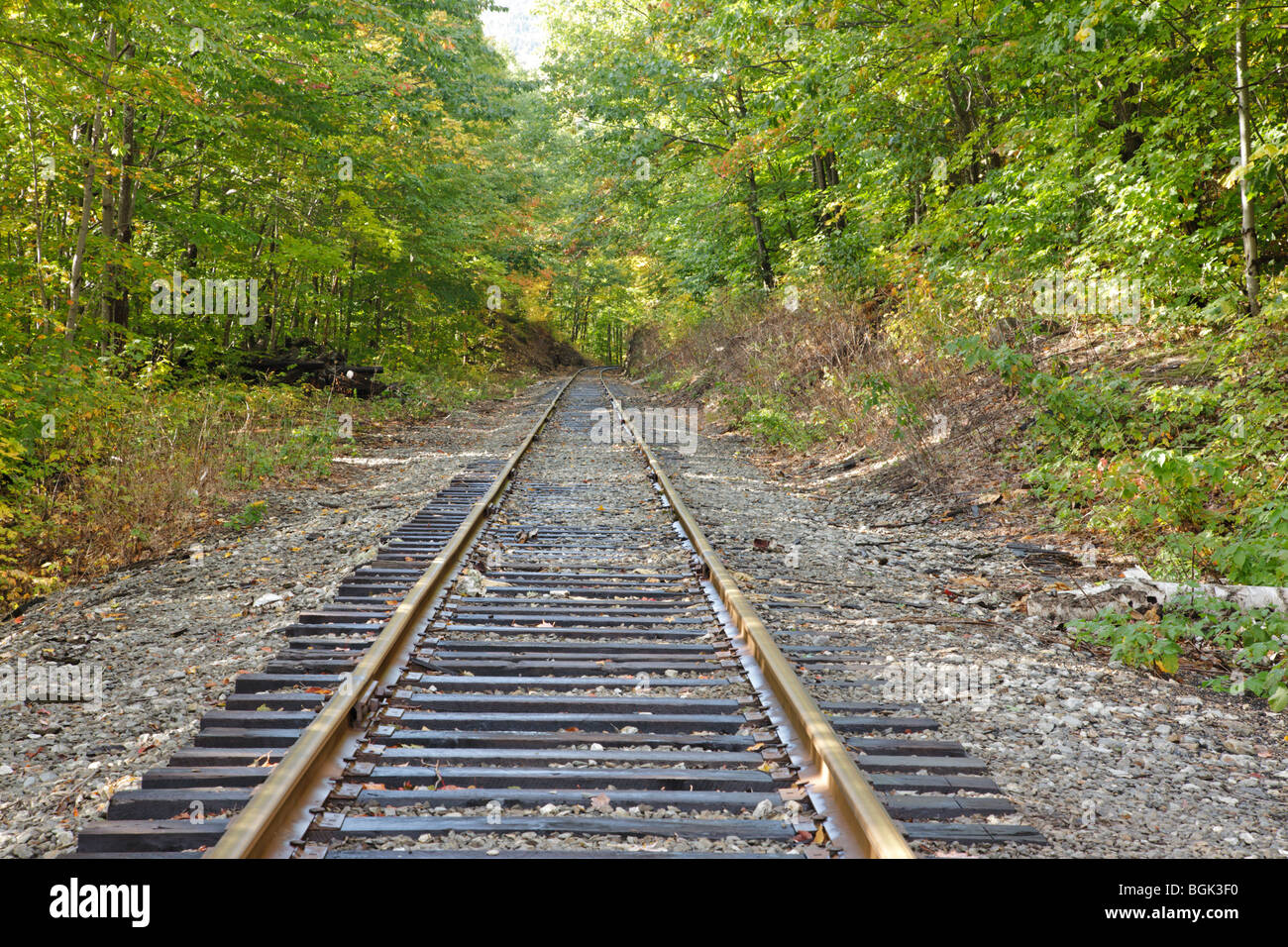 Crawford Notch State Park Train tracks just before Frankenstein