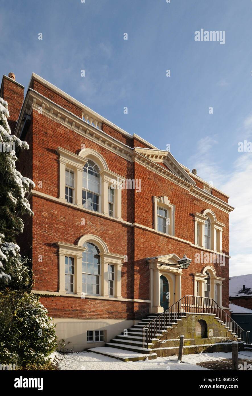 Darwin House Lichfield Staffordshire England on snowy winter’s day This house was the residence
