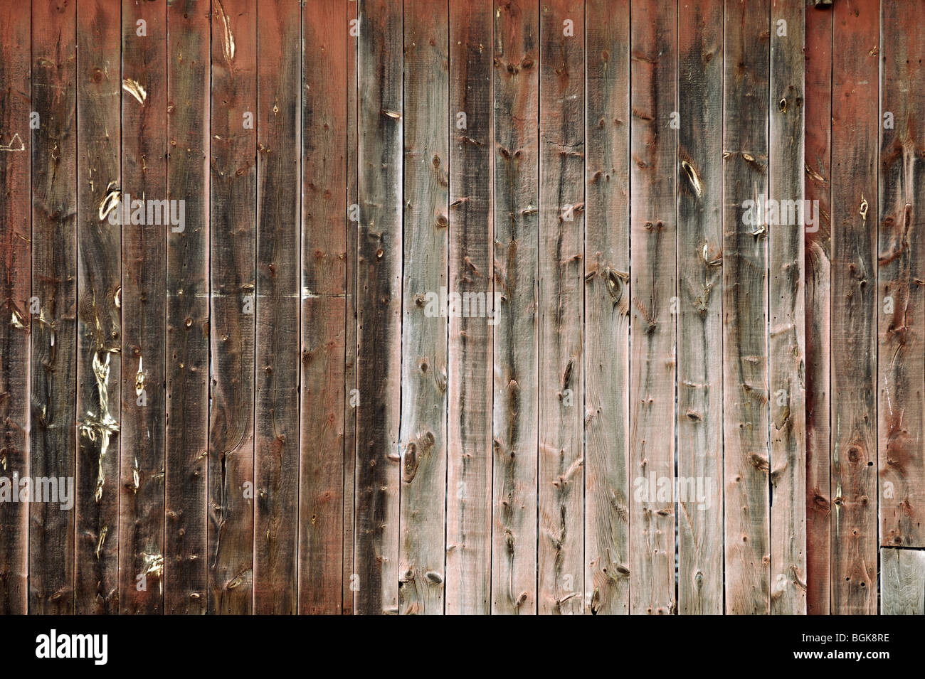 Grungy weathered wooden boards background texture Stock Photo