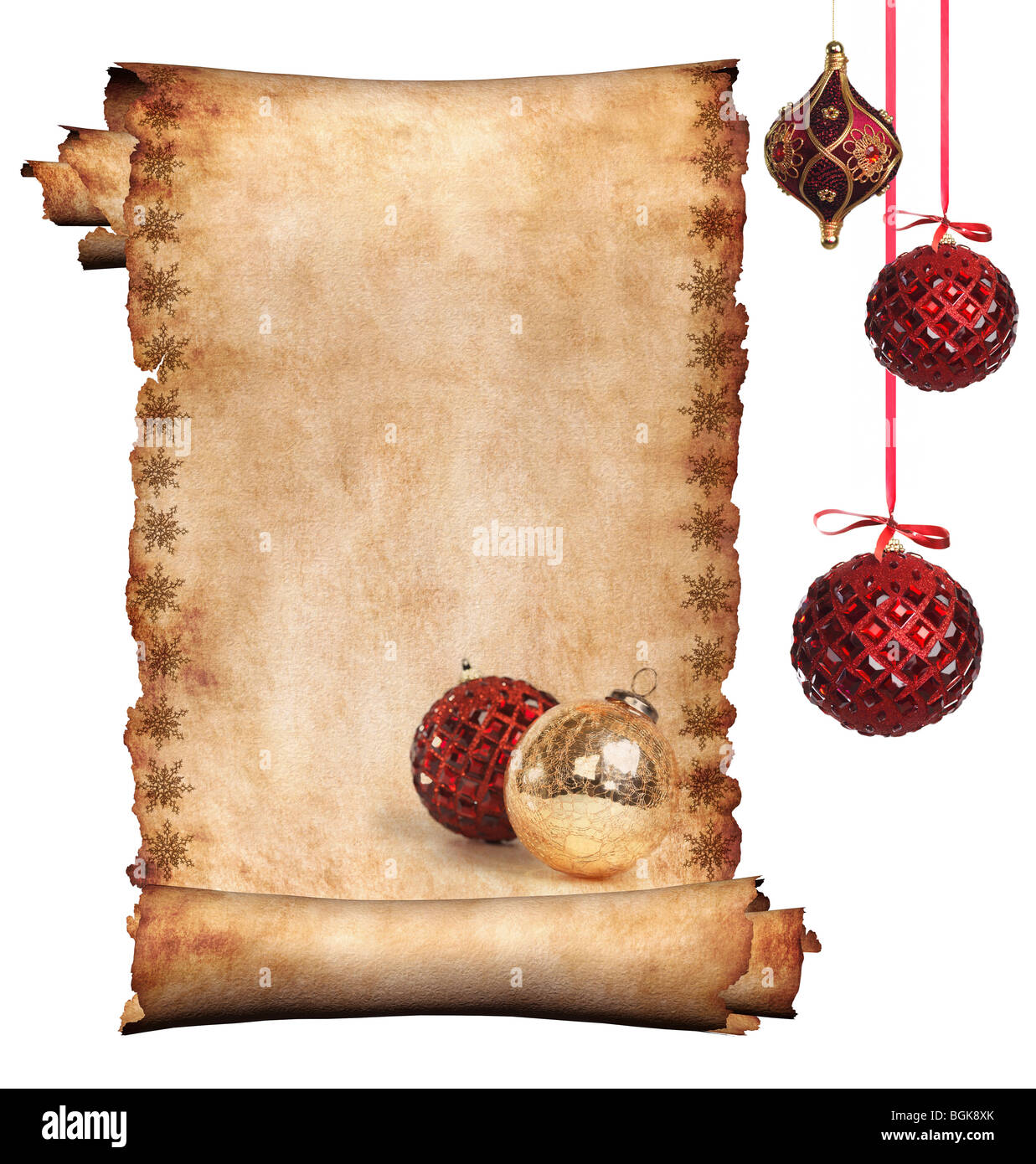 Vintage Christmas Decoration Corner Series On Parchment Paper Stock Photo,  Picture and Royalty Free Image. Image 5602781.