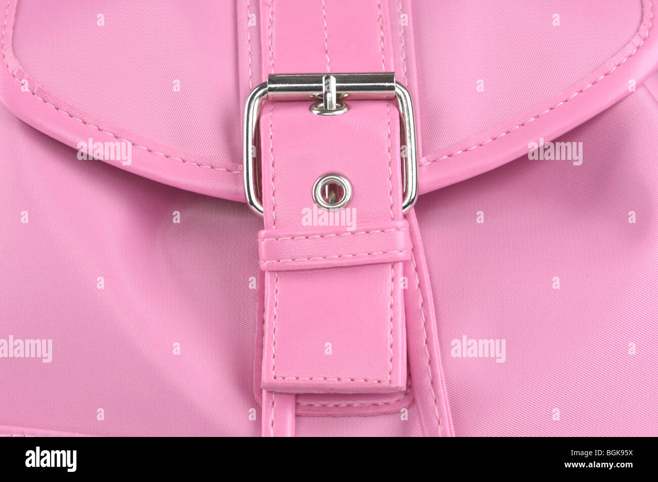 Pink backpack buckle Stock Photo