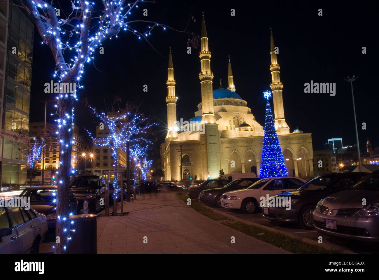 Christmas light Beirut Lebanon Stock Photo Alamy