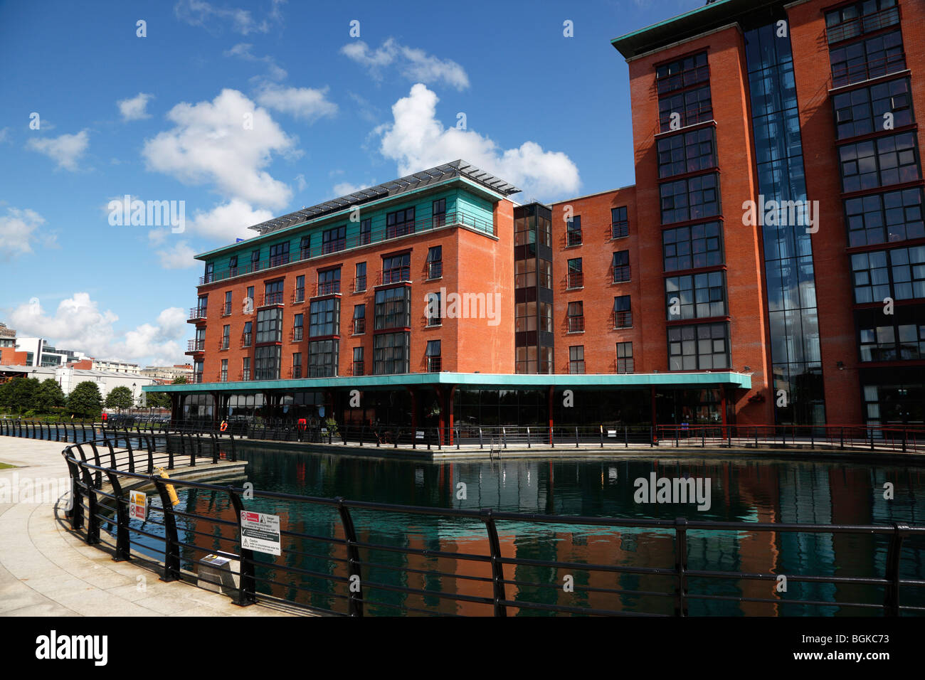 Ireland, North, Belfast, Modern redevelopment of the former Gas Works brown field regeneration.Office, Call Centres and Hotels Stock Photo