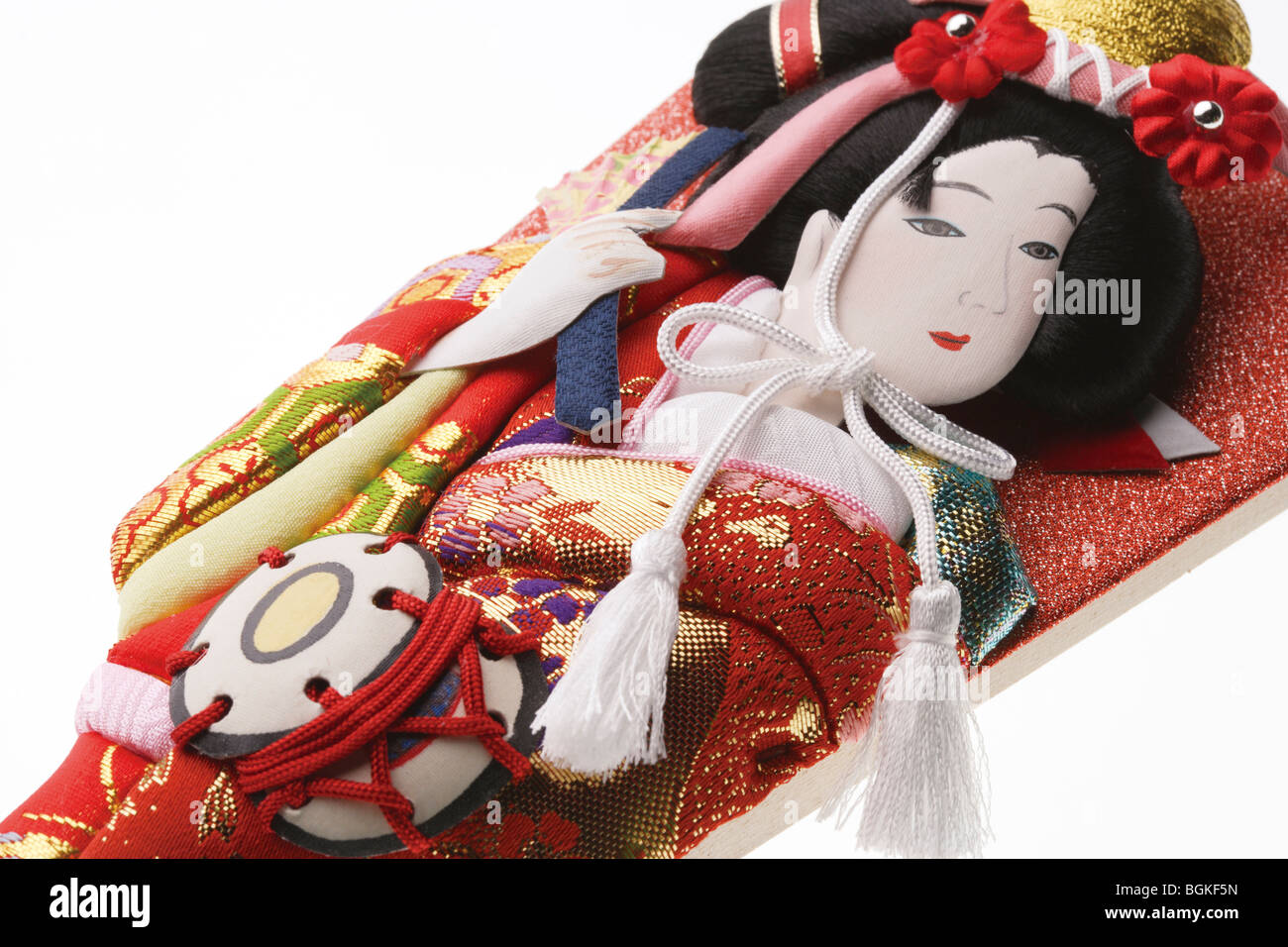 Battledore decorated with Kabuki performer Stock Photo - Alamy