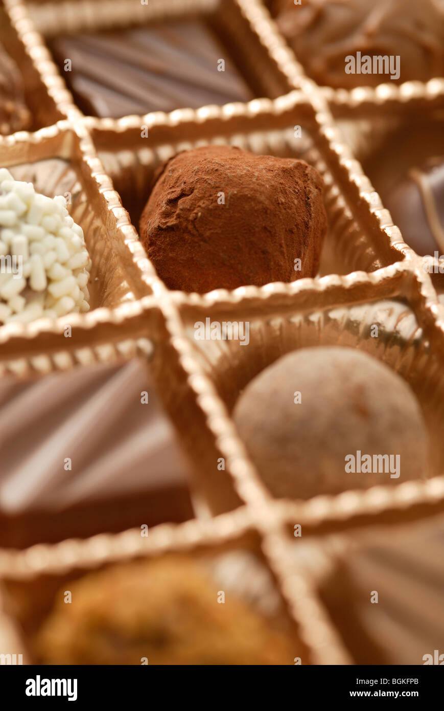 Variation of chocolates Stock Photo