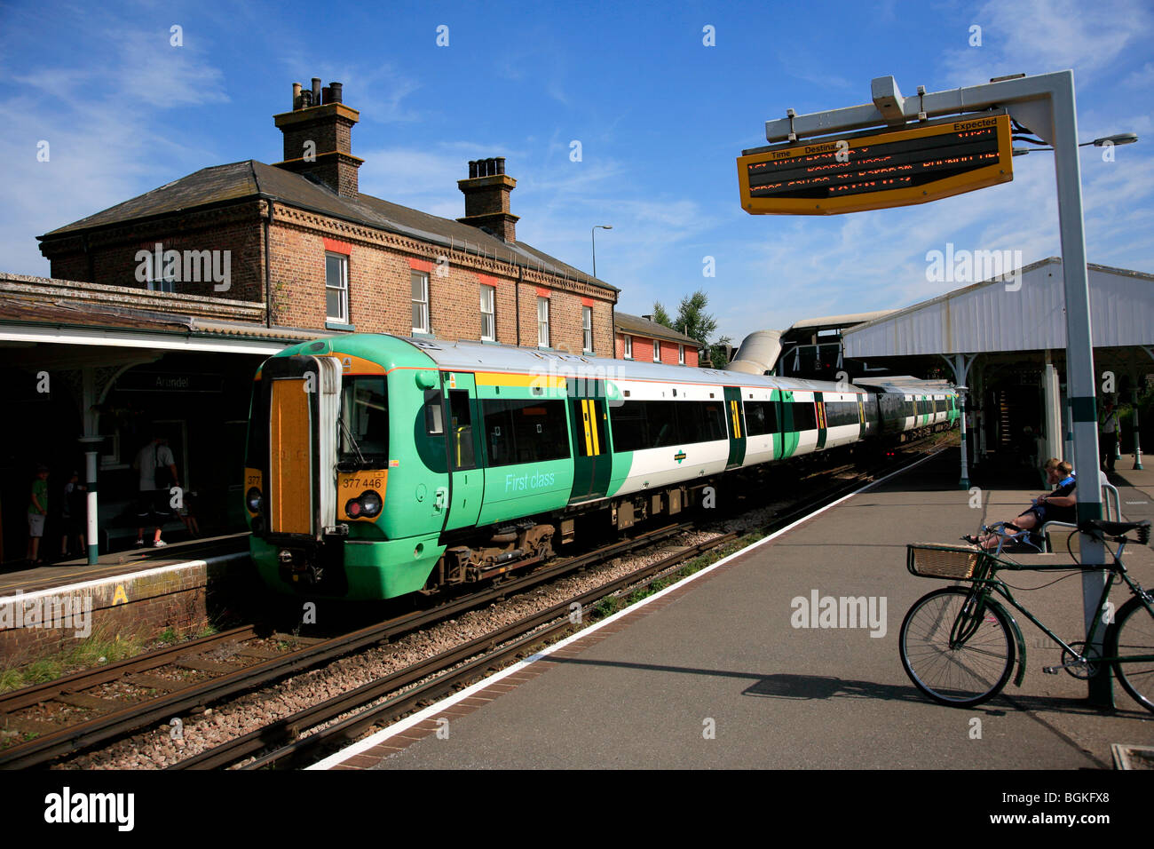 377466 Southern Trains Electric Train Unit Arundel Railway Station Sussex