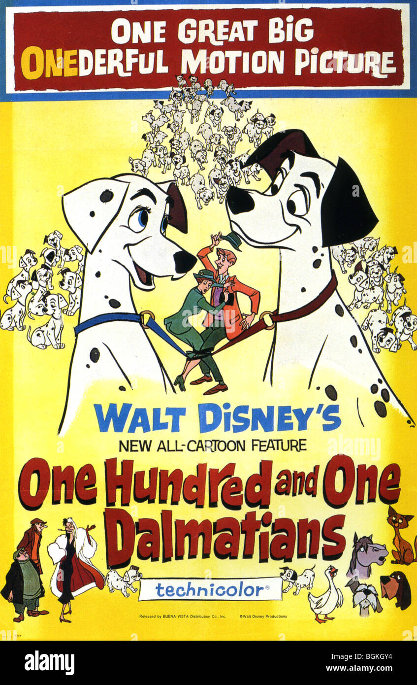 ONE HUNDRED AND ONE DALMATIONS - Poster for 1996 Buena Vista/Walt Disney film Stock Photo