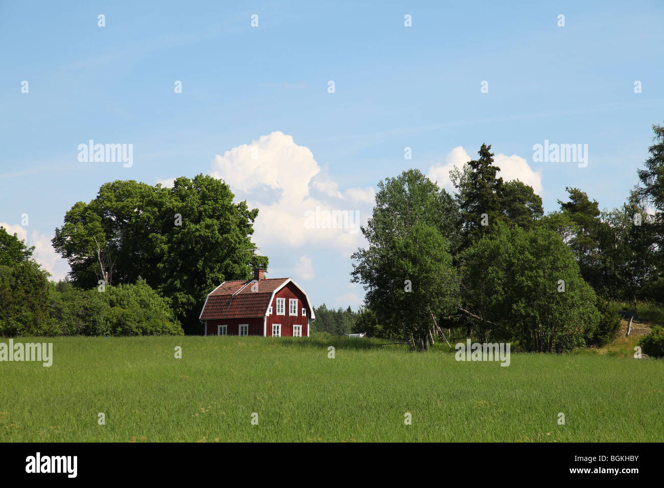 Old red house sweden hi-res stock photography and images - Alamy
