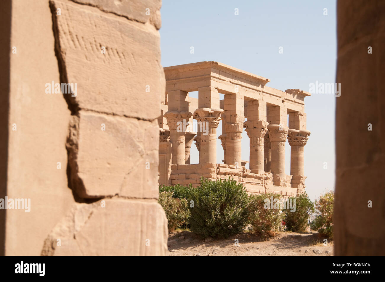 Temple of Philae on Agilika Island near Aswan, Egypt, Africa Stock Photo