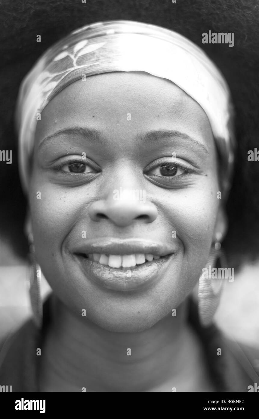 young afro caribbean woman photographed in vauxhall south london uk Stock Photo