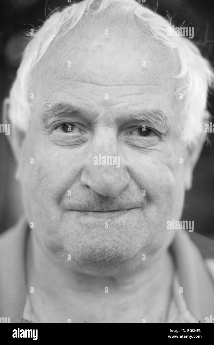 Older white haired man photographed in Vauxhall South London UK Stock Photo