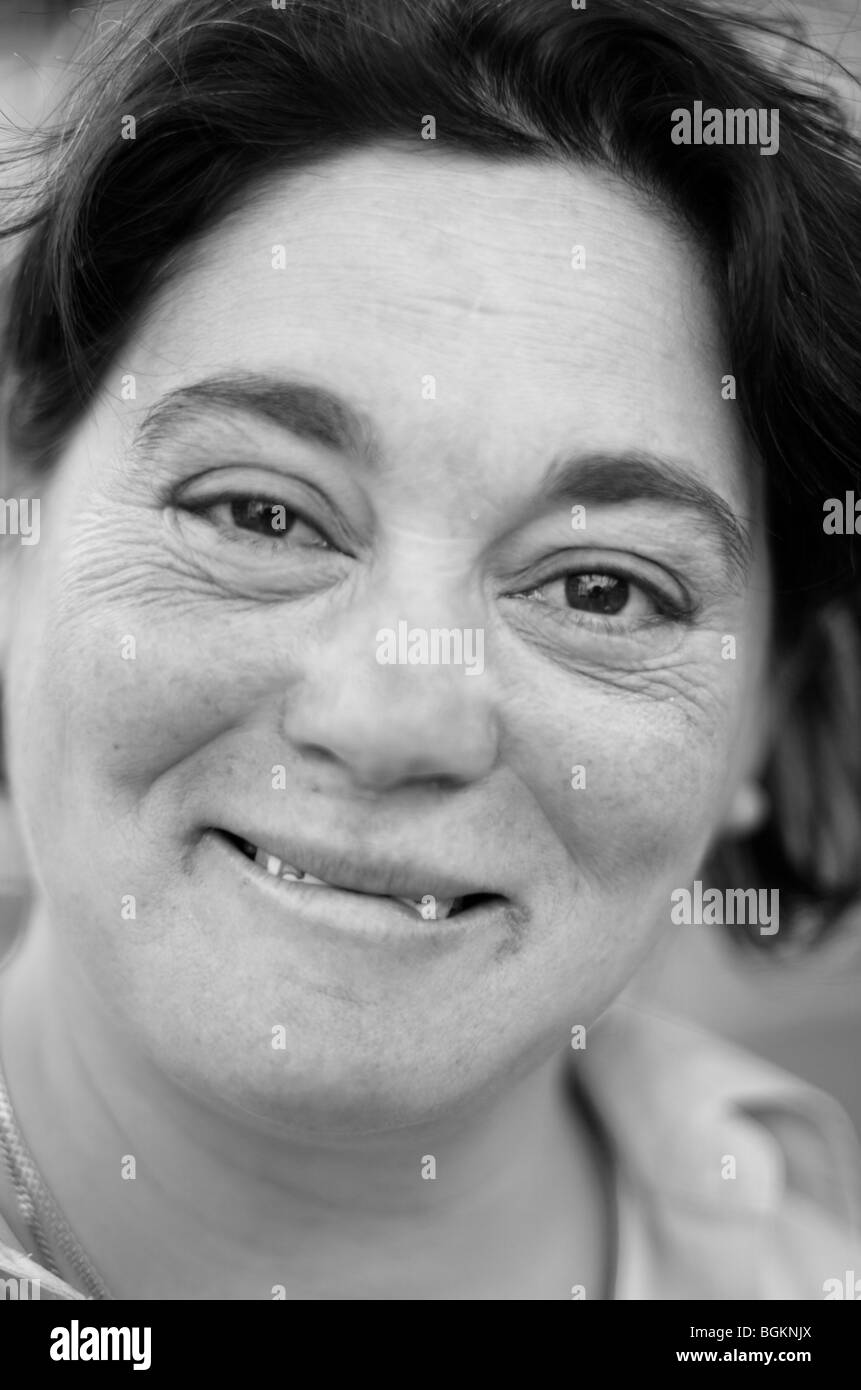 Portugese woman photographed in Vauxhall South London Stock Photo
