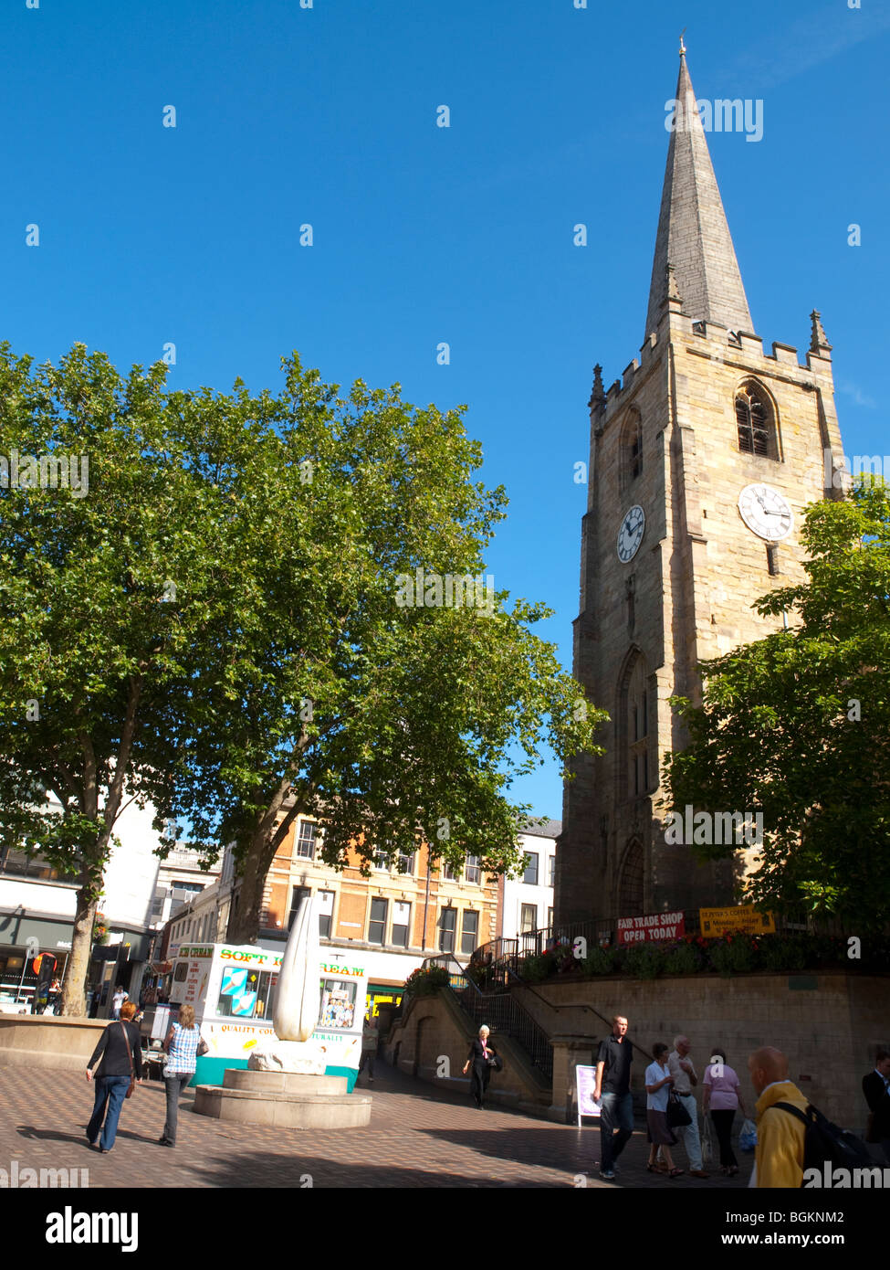 St Peter's Church taken from Lister Gate in Nottingham City Centre ...