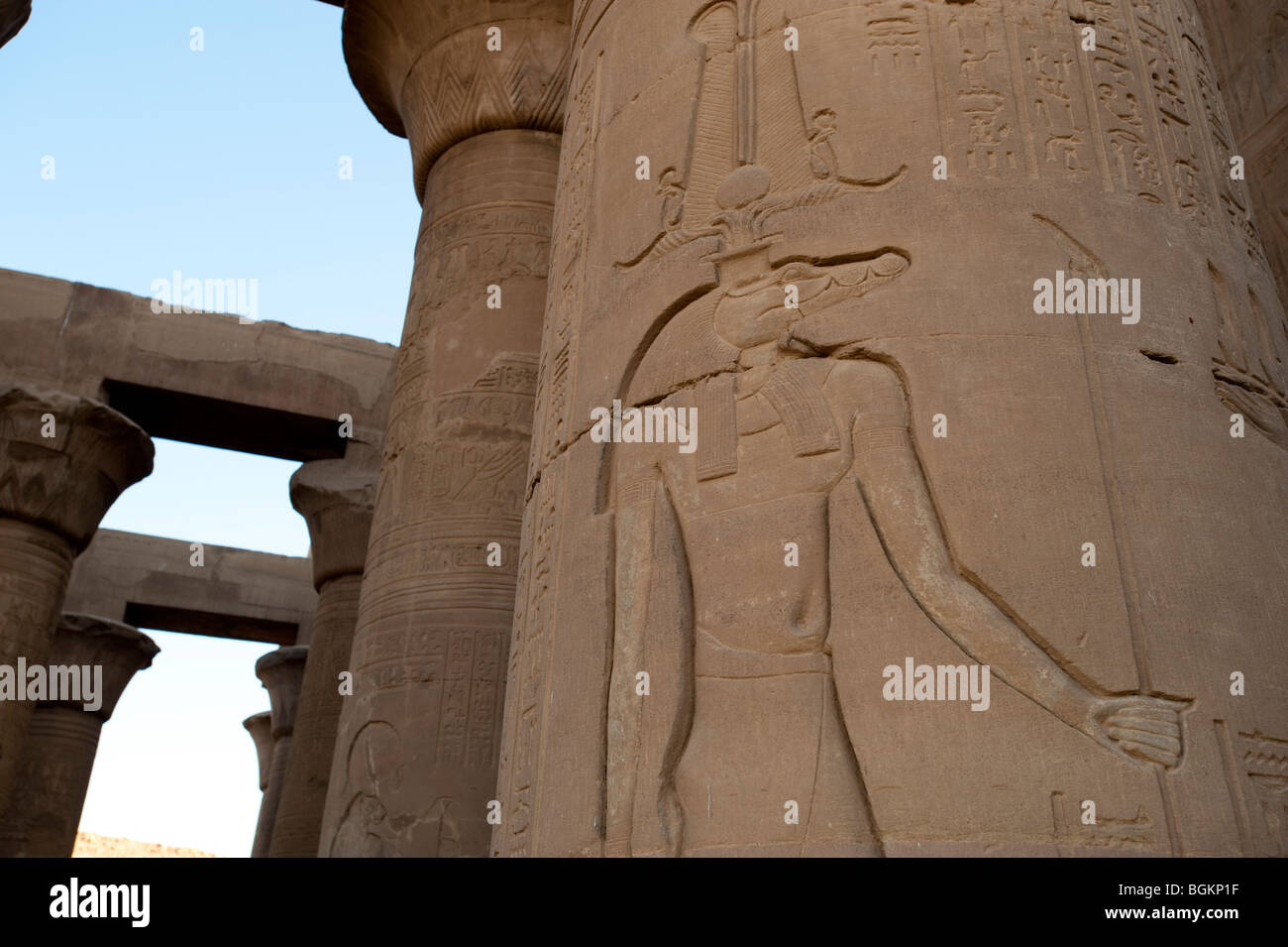Temple of Kom Ombo in Kom Ombo, Egypt, Africa Stock Photo