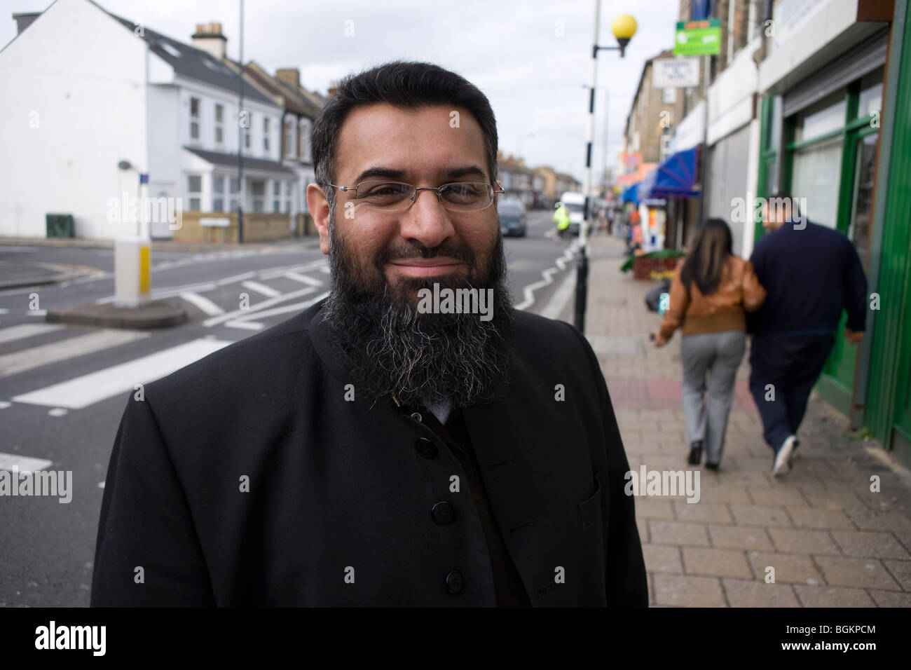 Islamist Anjem Choudary is deputy and main spokesman of the radical UK group al Muhajiroun and banned breakaway group Islam4UK. Stock Photo