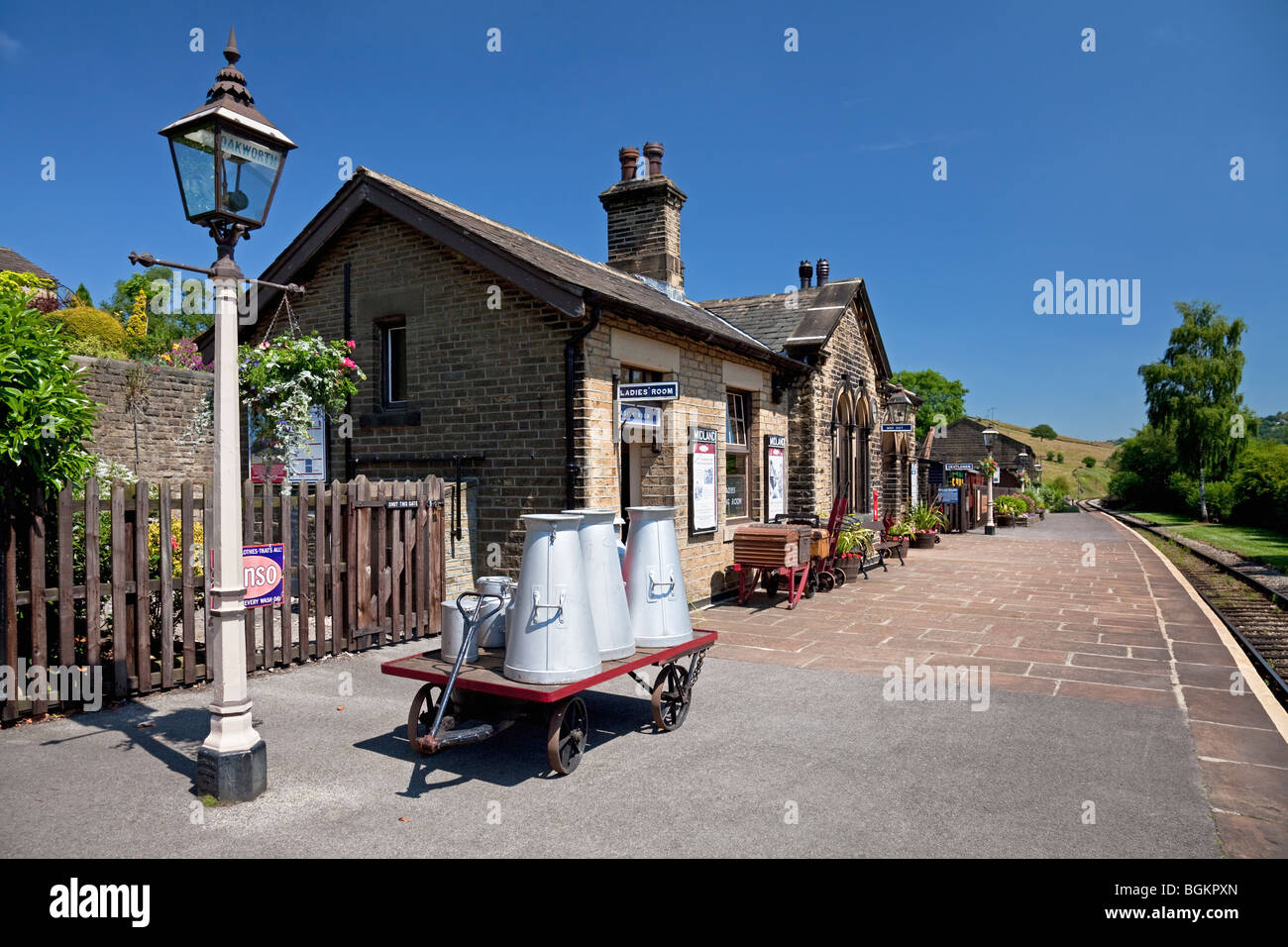 Oakworth Station on the Keighley & Worth Valley preserved Steam Railway