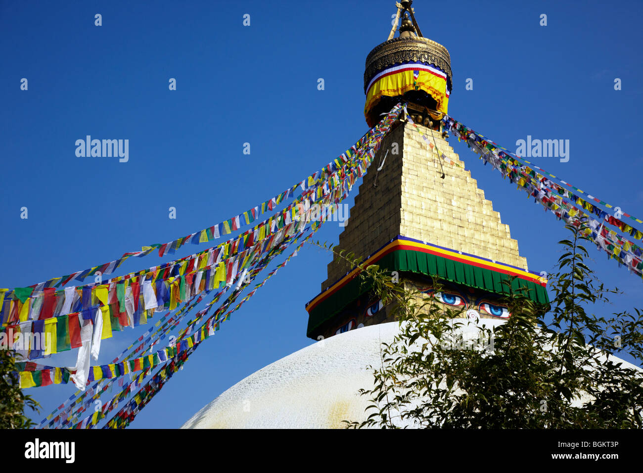Bodhnath Stupa Kathmandu Nepal Asia Stock Photo