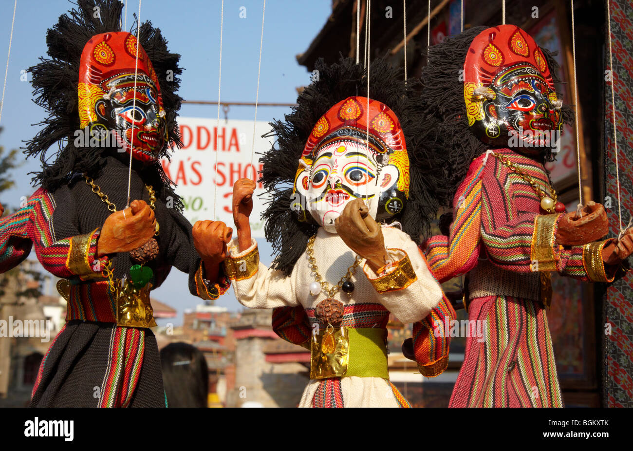 Puppets For Sale In Durbar Square Katmandu Nepal Asia Stock Photo