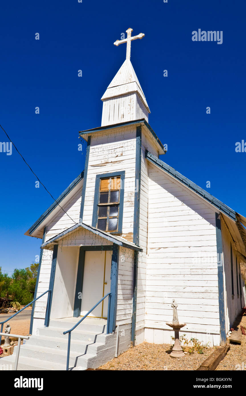 The Santa Barbara Roman Catholic Church at the ghost town of Randsburg, California Stock Photo