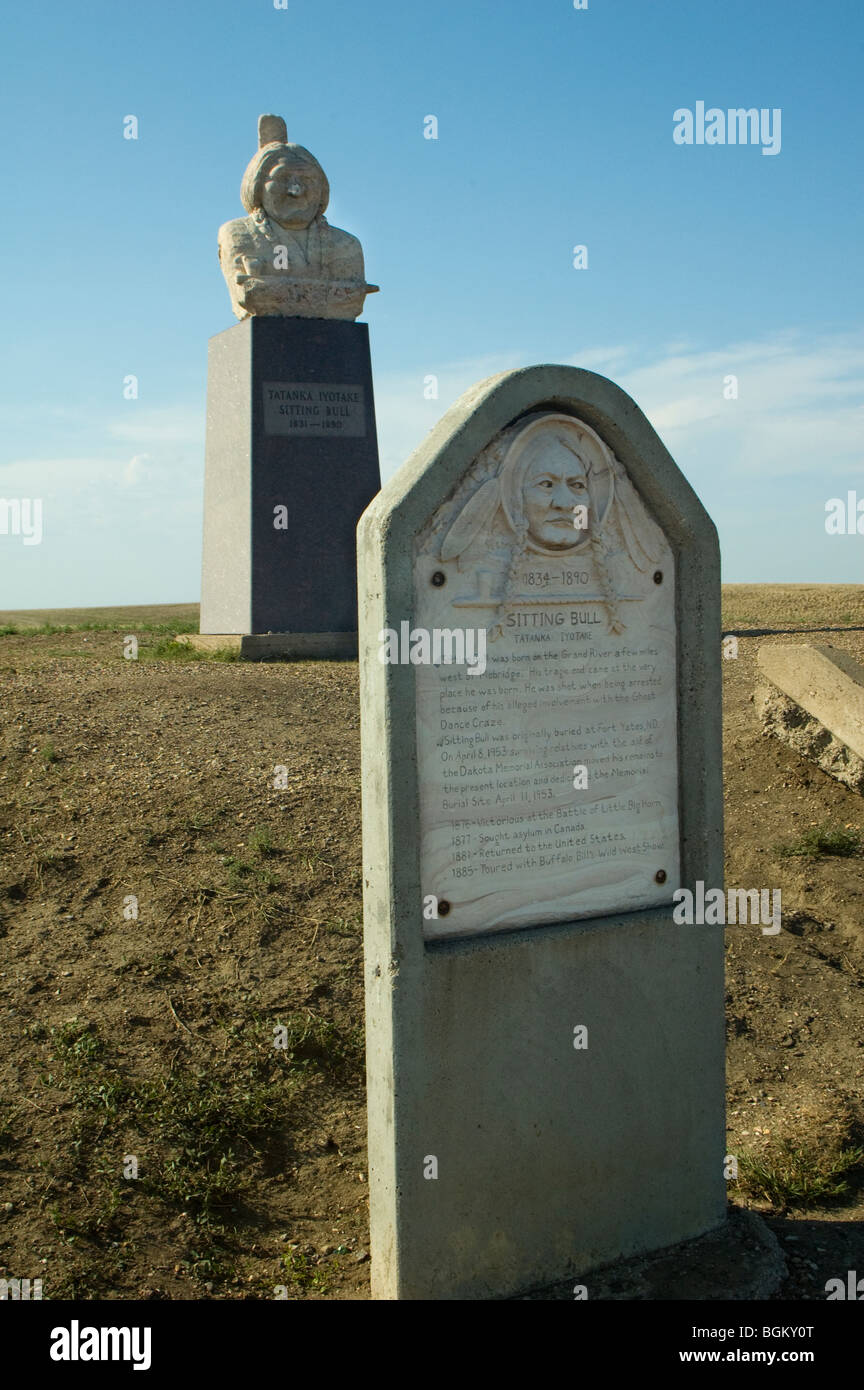Sitting Bull memorial is situated on a high bluff that looks over the