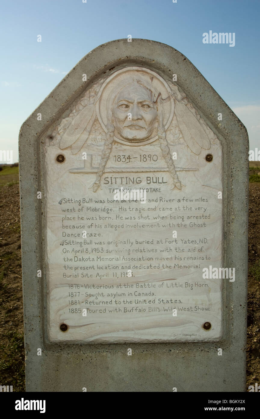 Sitting Bull memorial is situated on a high bluff that looks over the