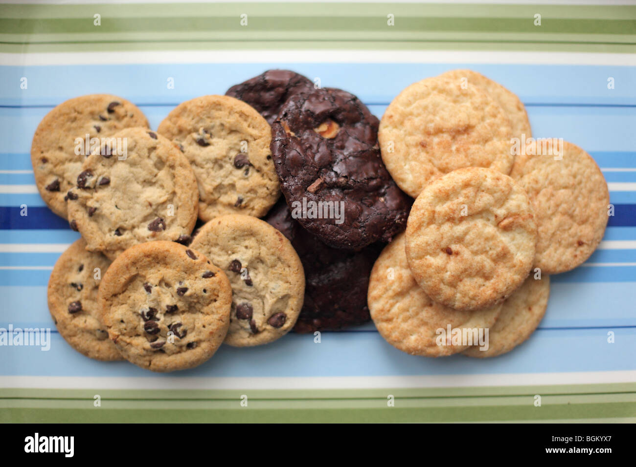 Cookies on tray Stock Photo