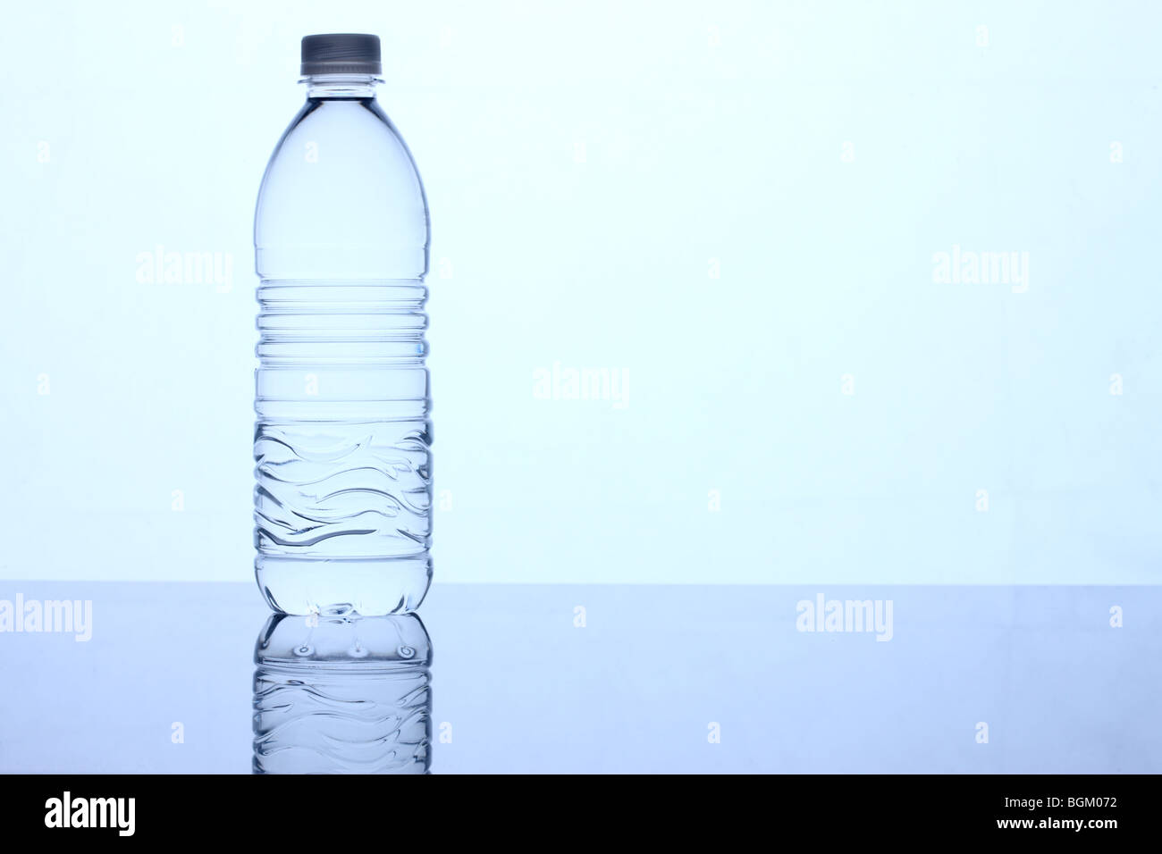 Bottle of water blue tone Stock Photo