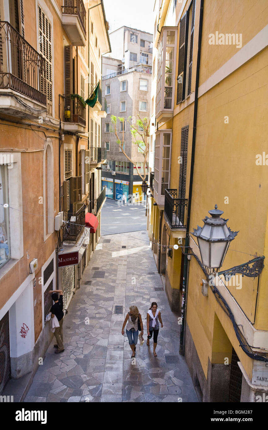 Street in Palma, Mallorca, Majorca, Spain, Europe Stock Photo