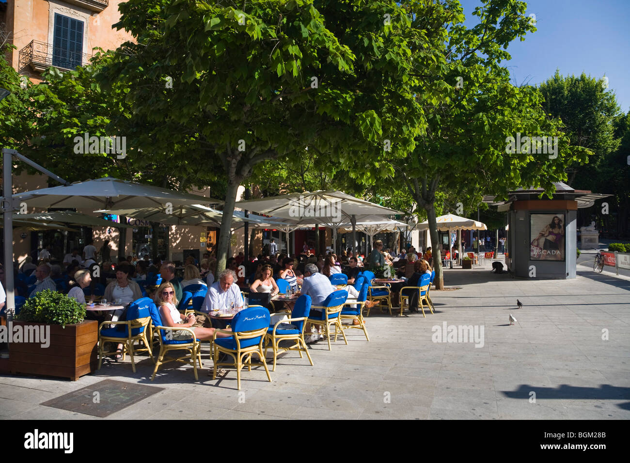 Street cafe, Palma, Mallorca, Majorca, Spain, Europe Stock Photo