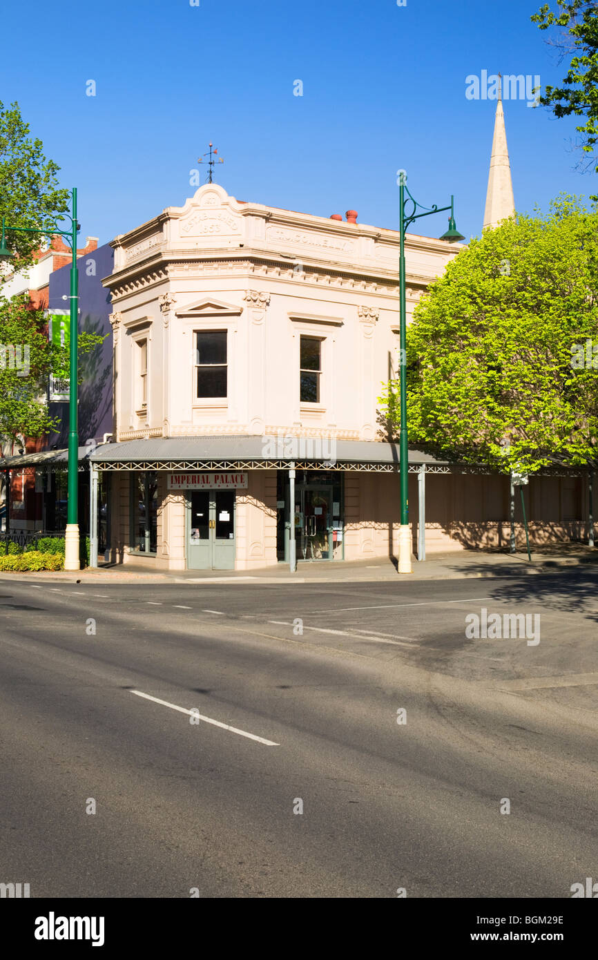 A circa 1877 colonial building in Bendigo Victoria Australia Stock ...