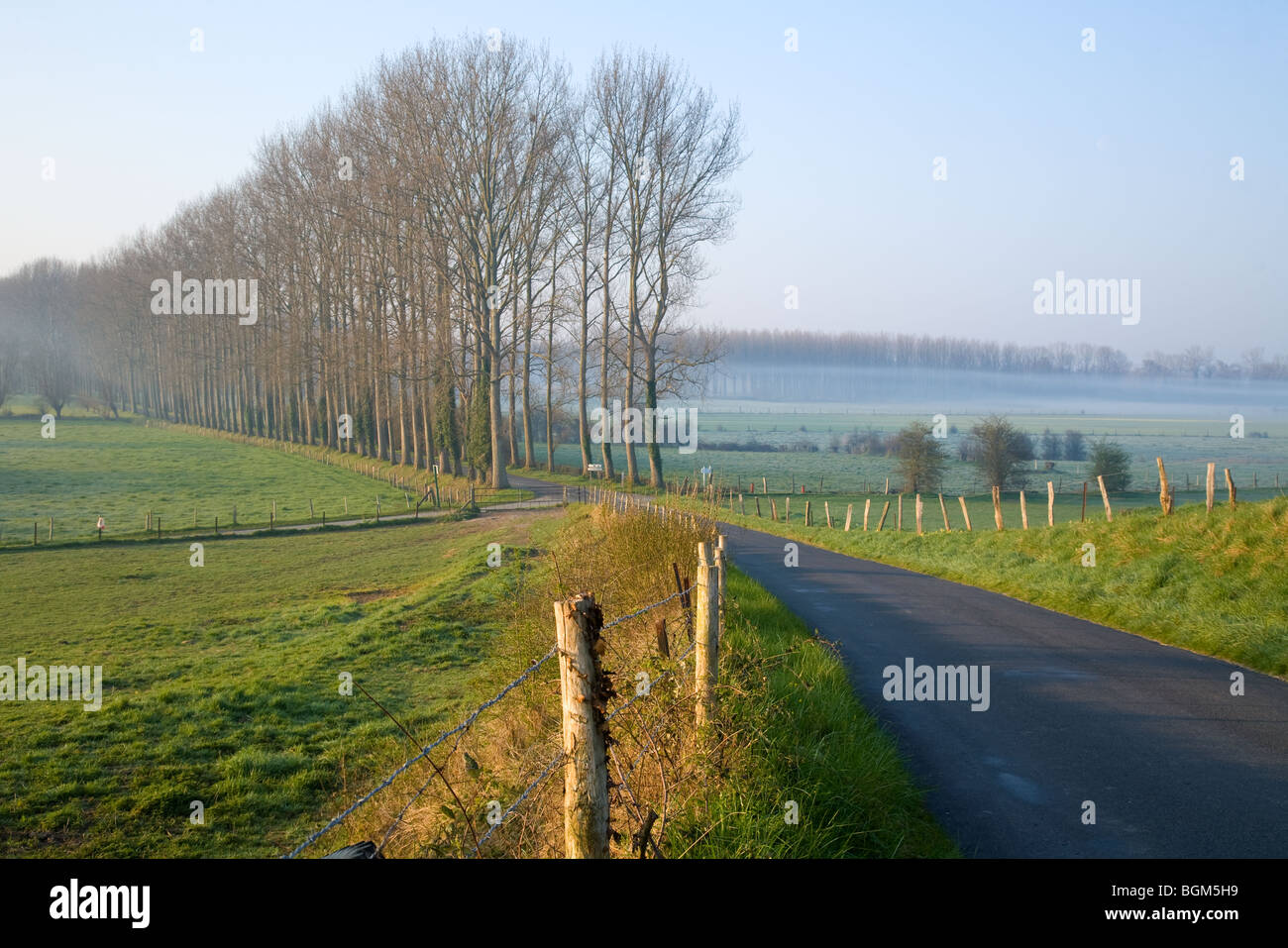 Early morning in Saint Valery-sur-Somme, France Stock Photo