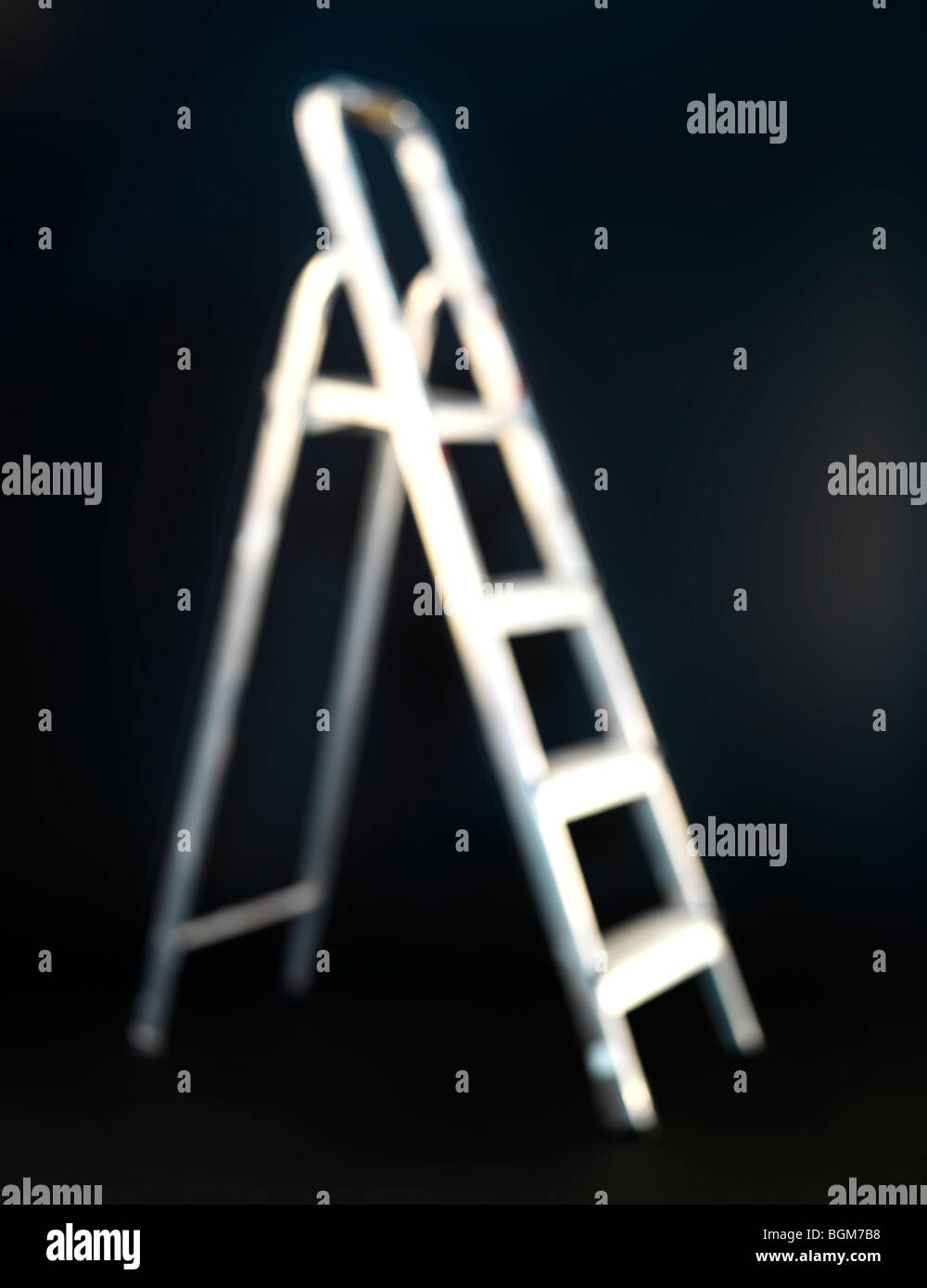 aluminium step ladders Stock Photo