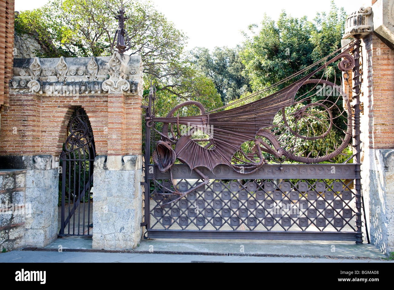 pavellons finca güell Stock Photo