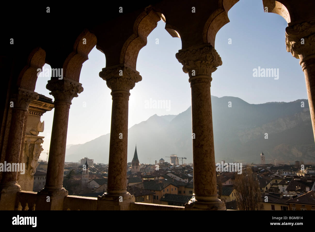 View from, Bonconsiglio castle, Trento, Italy Stock Photo