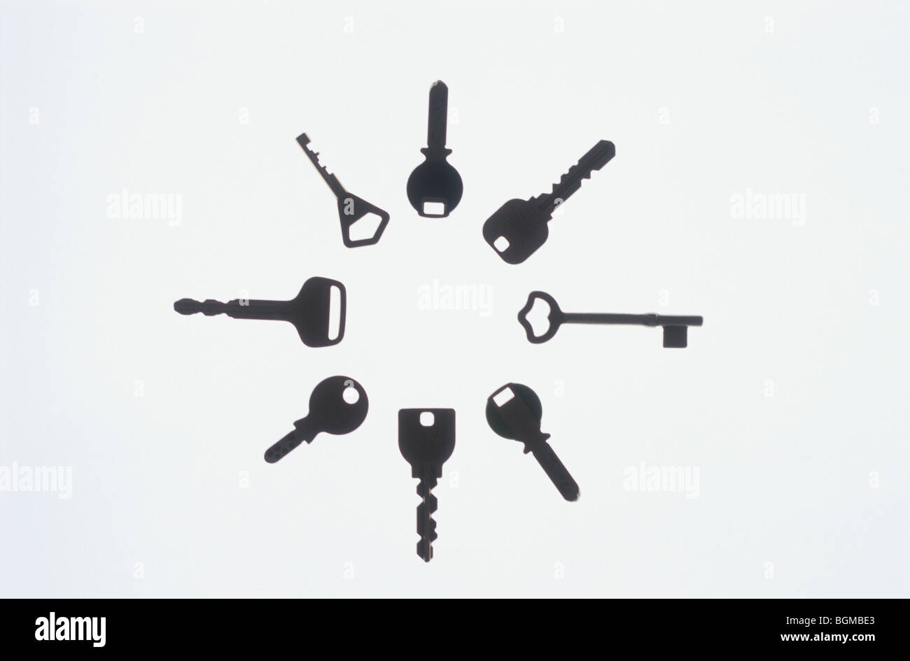 Keys in a circle Stock Photo Alamy