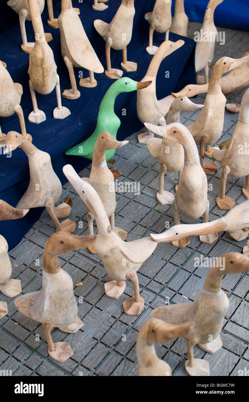 Crafts and goods on sale at a craft fair Derbyshire Peak District