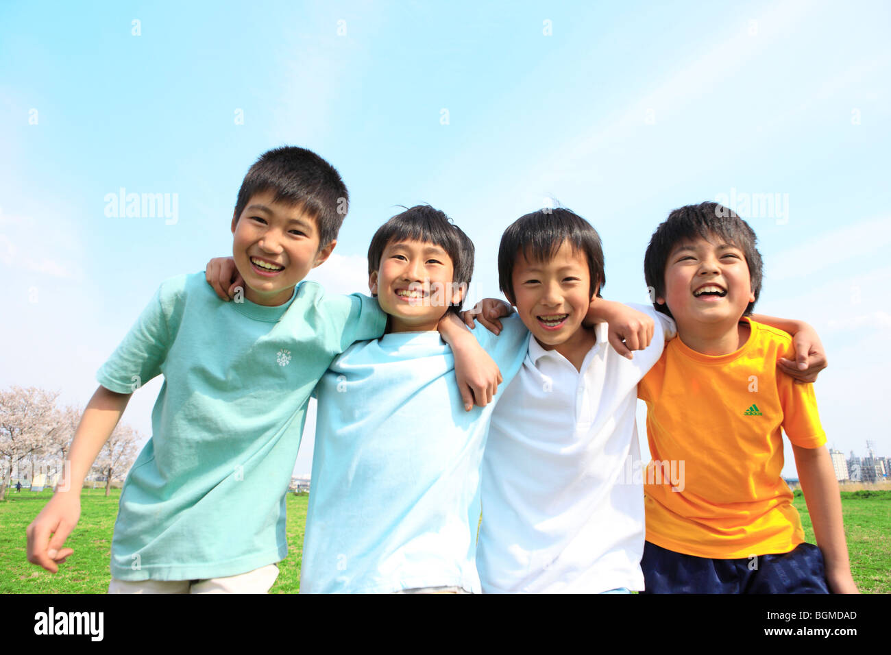 Arm around each other and boys hi-res stock photography and images - Alamy