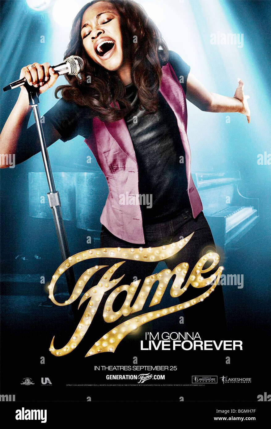 Fame  Year : 2009 Director : Kevin Tancharoen Naturi Naughton Movie poster Stock Photo