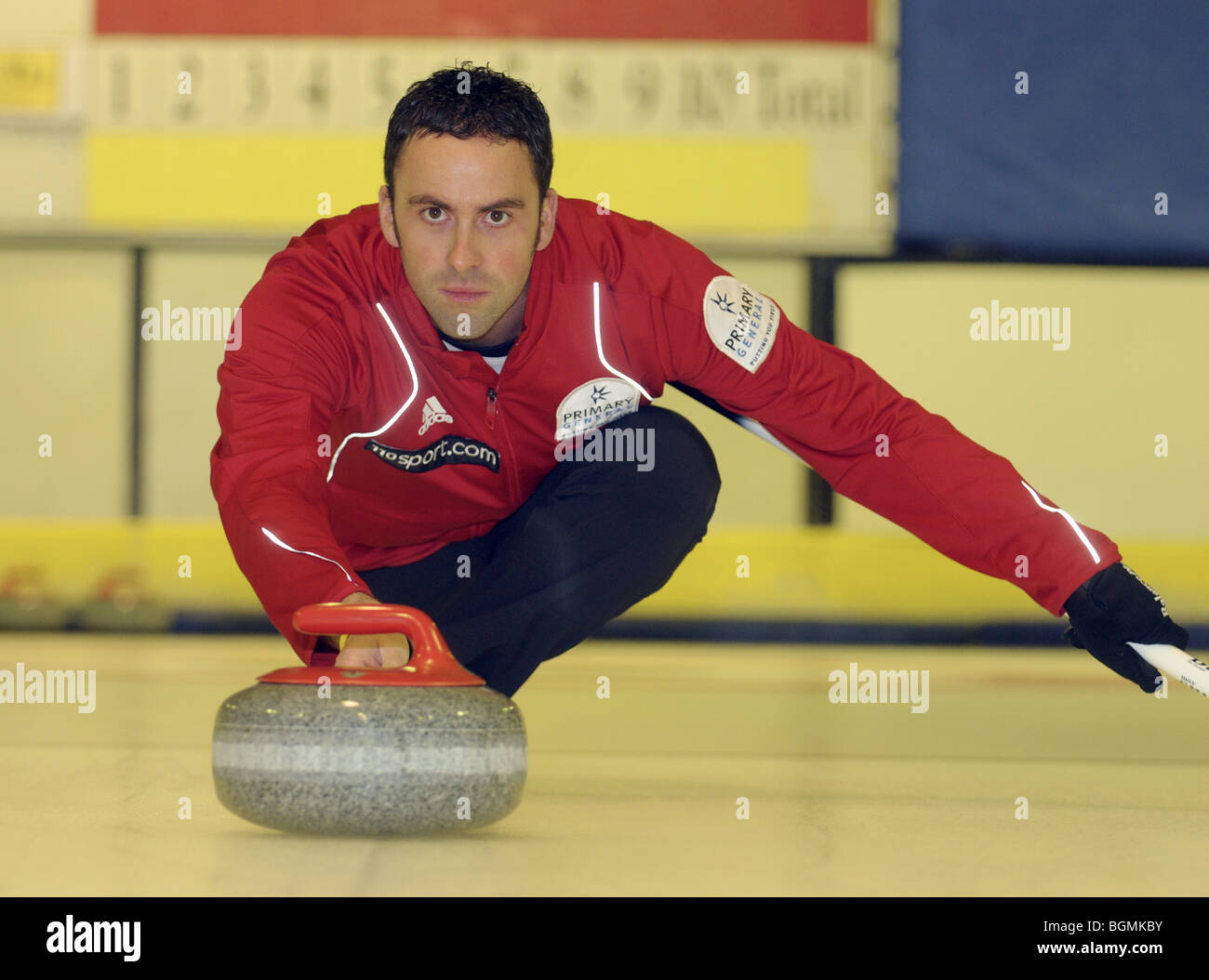 David Murdoch Team GB Men's Curling Team for Vancouver Winter Olympics 2010. Stock Photo