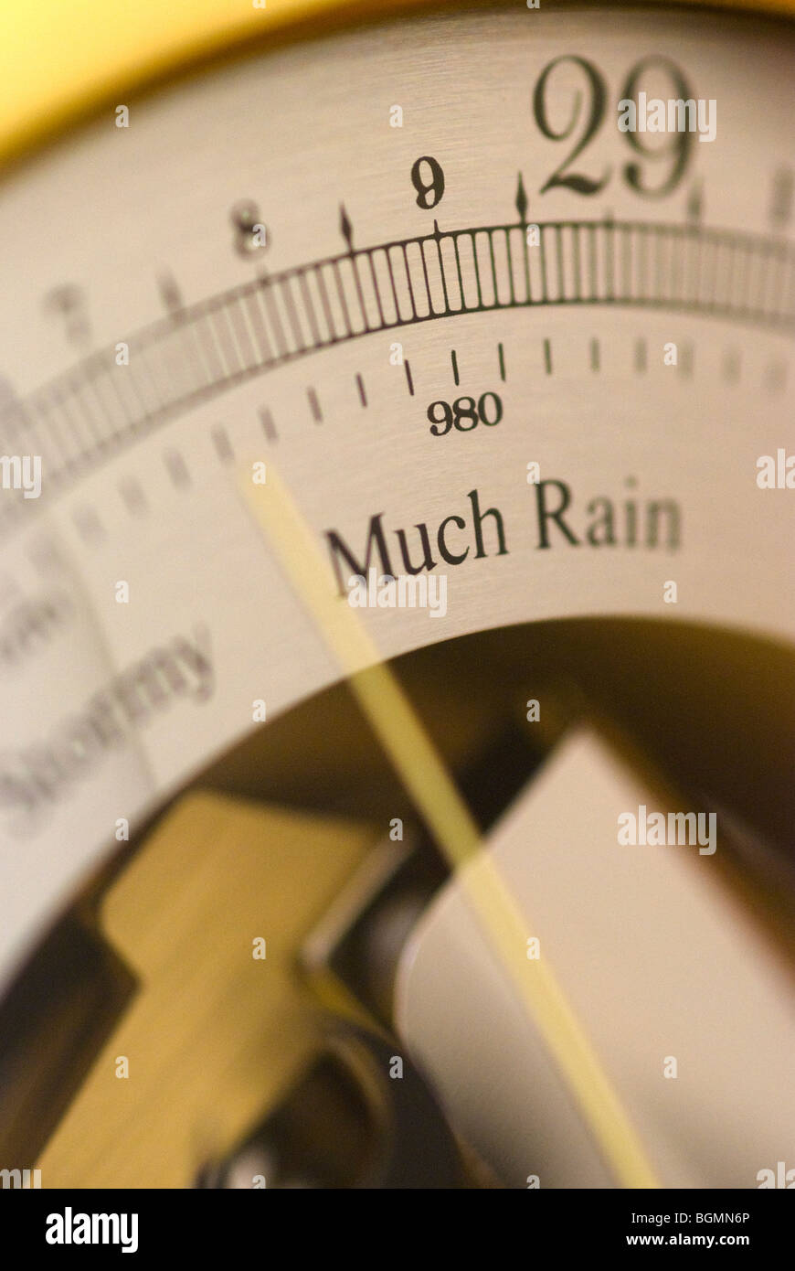 Picture barometer needle on rain hires stock photography and images